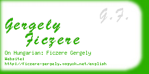 gergely ficzere business card